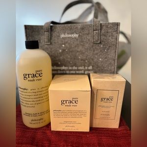 Pure Grace Nude Rose eaude toilette,Whipped body cream, Shampoo bath shower gel